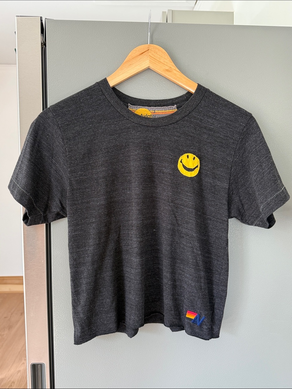 Aviator Nation Smiley Face Short Sleeve Crewneck Tee Size S